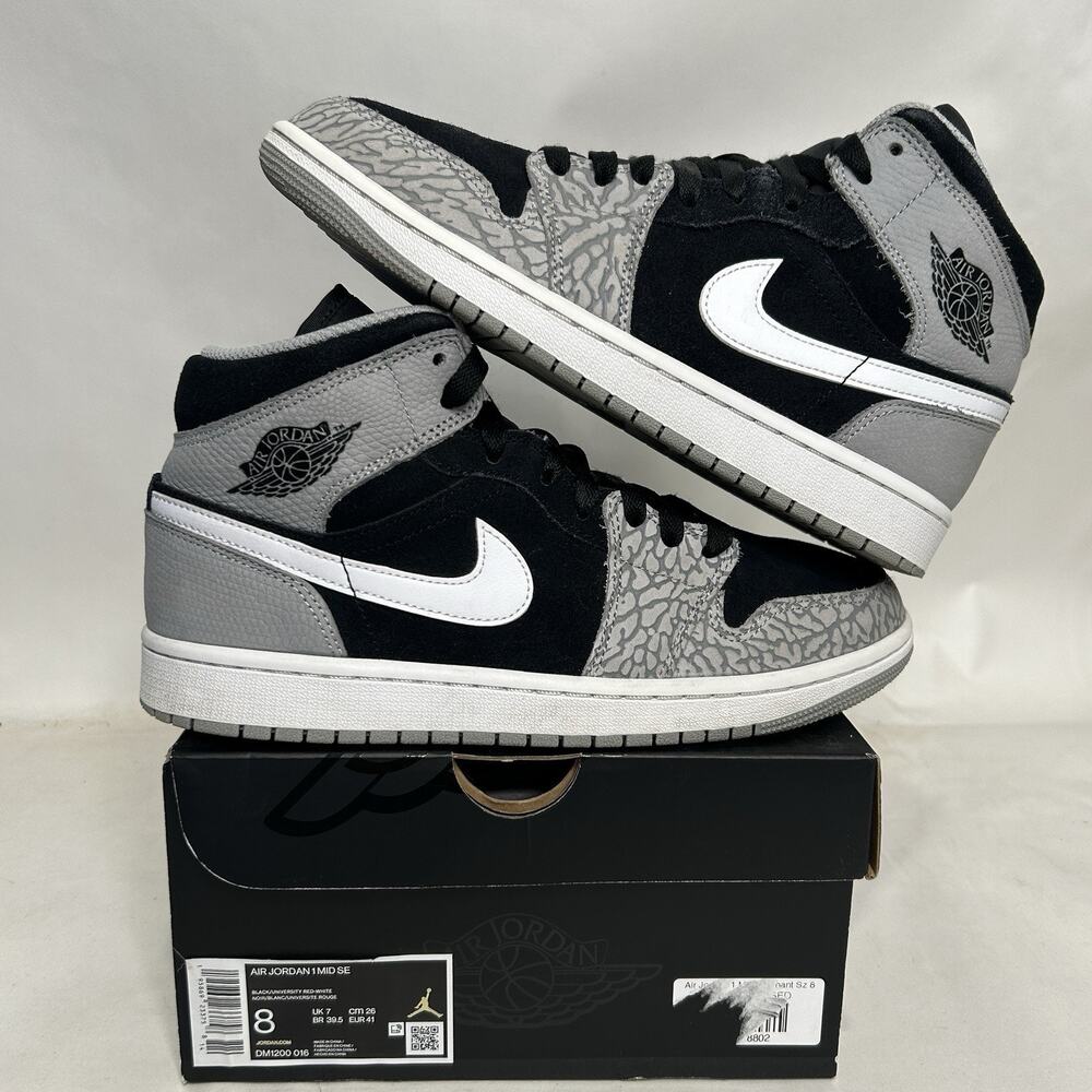 Nike Air Jordan 1 Mid Retro SE “Elephant Toe/Cement Grey” - Picture 1 of 10